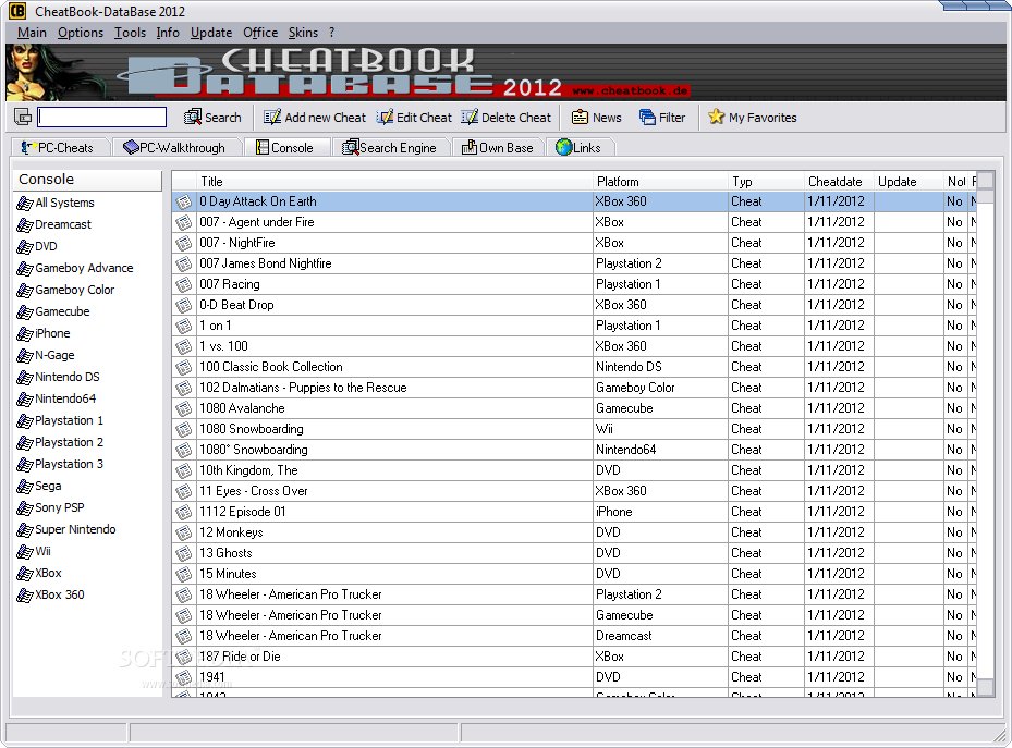 CheatBook Database 2012