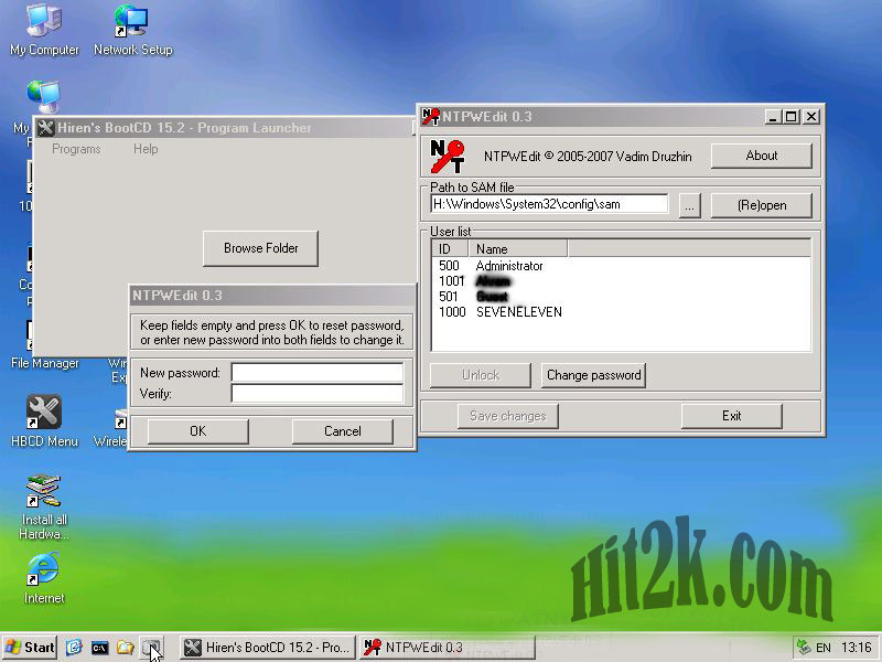 Cracking Windows Passwords with Ease  - Hit2k.com
