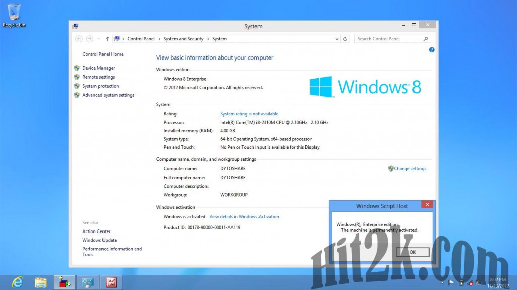 Windows 8 Activator (All Version 100% Work) - HIT2K.COM