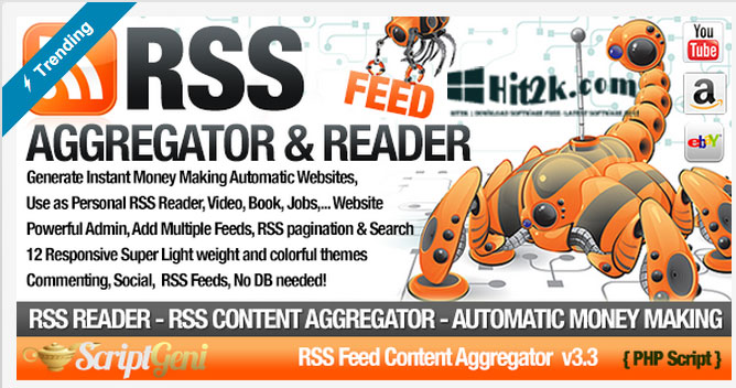 RSS Aggregator 2.0 RSS Site Builder Regular License