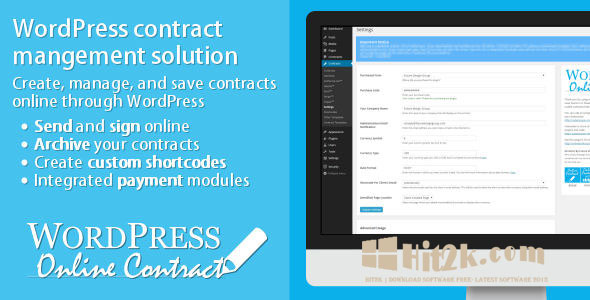 WP Online Contract 3.2 WordPress Plugin Extended License
